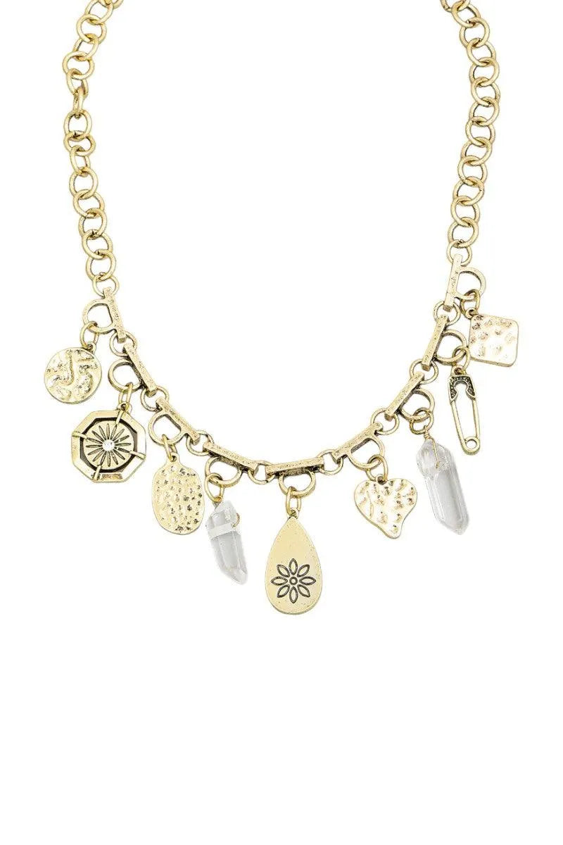 Vintage Chain Assorted Charm Necklace