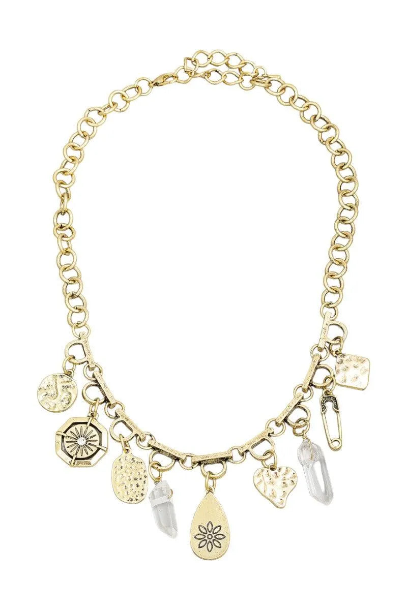 Vintage Chain Assorted Charm Necklace