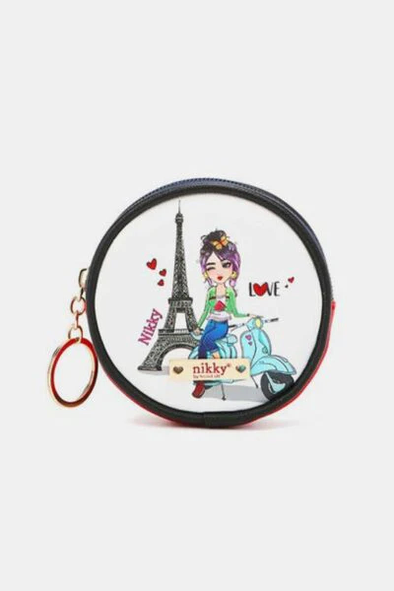 Nicole Lee USA Keychain round Coin Purse