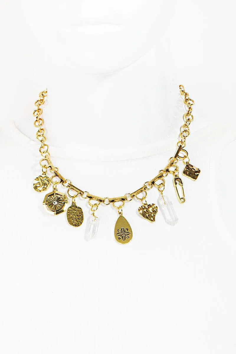 Vintage Chain Assorted Charm Necklace